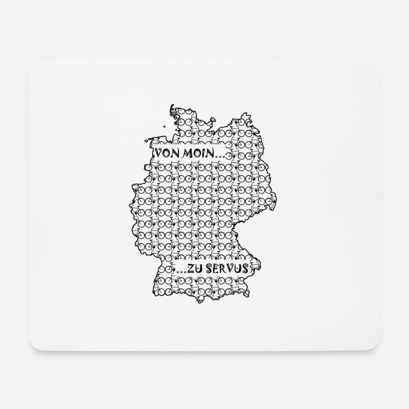 Von Moin zu Servus - Mousepad (Querformat) - Weiß
