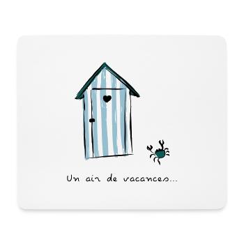Cabine de plage - Tapis de souris (format paysage) - blanc - Devant