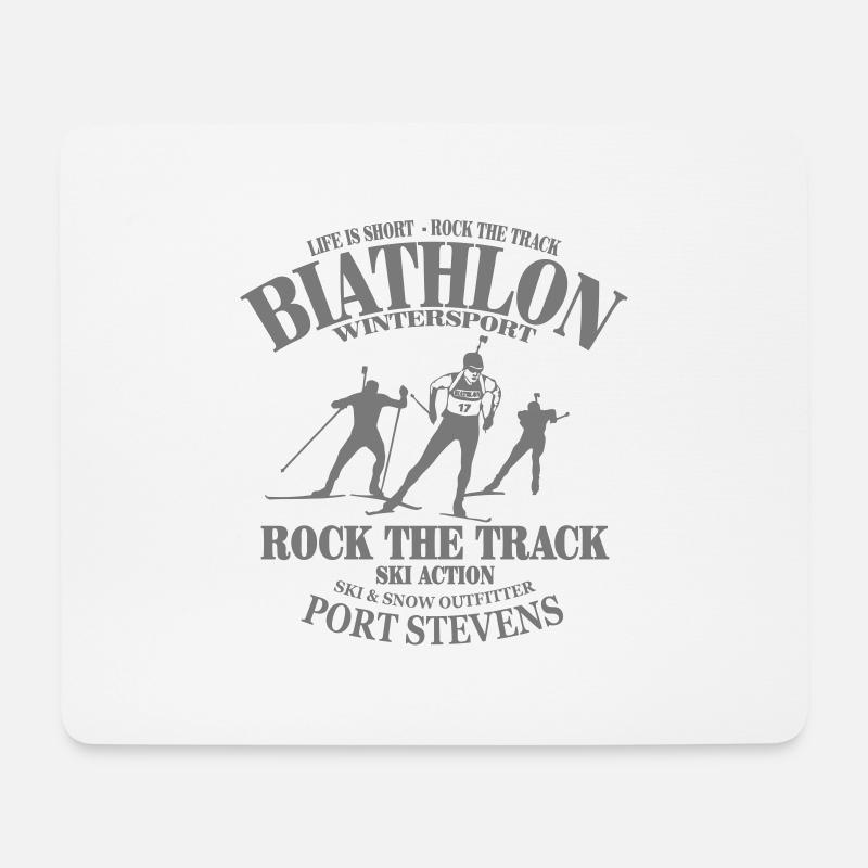 Biathlon - Langlauf - Oberhof - Ruhpolding - Mousepad (Querformat) - Weiß