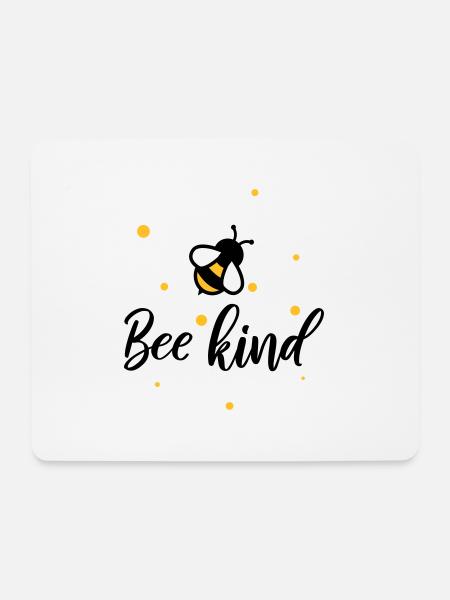 Bee kind sparkle - Mousepad (Querformat) - Weiß