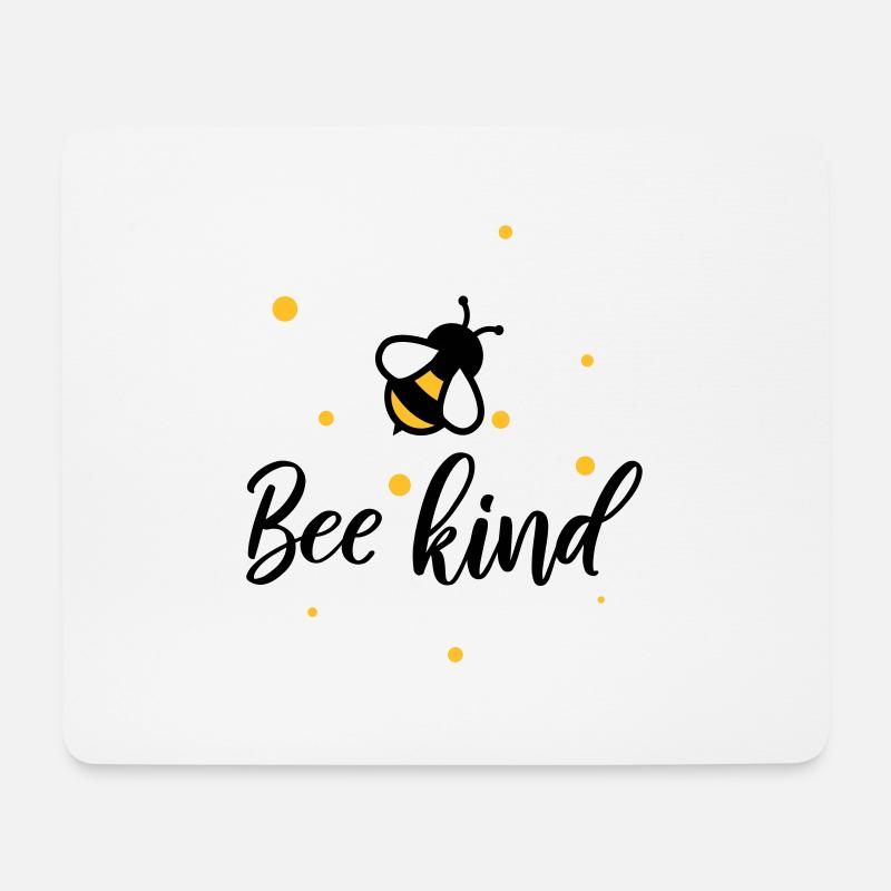 Bee kind sparkle - Mousepad (Querformat) - Weiß