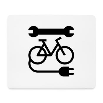 E-bike Werkstatt - Mousepad (Querformat) - Weiß - Vorne