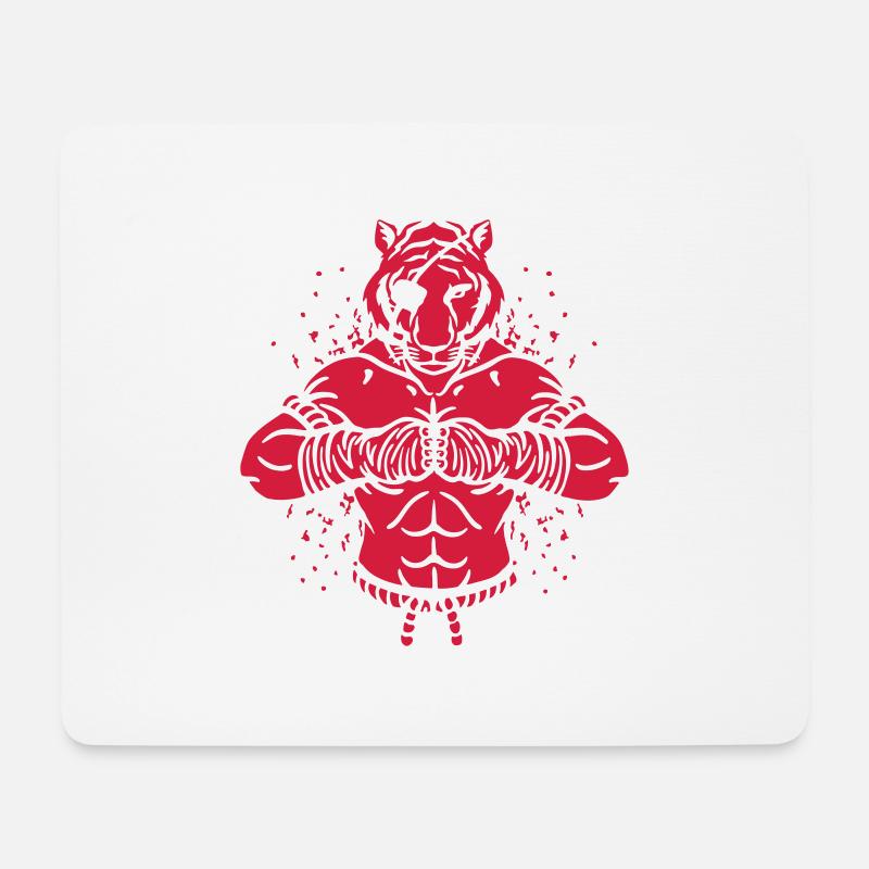 Muay Thaï: Eye of tiger - Mousepad (Querformat) - Weiß