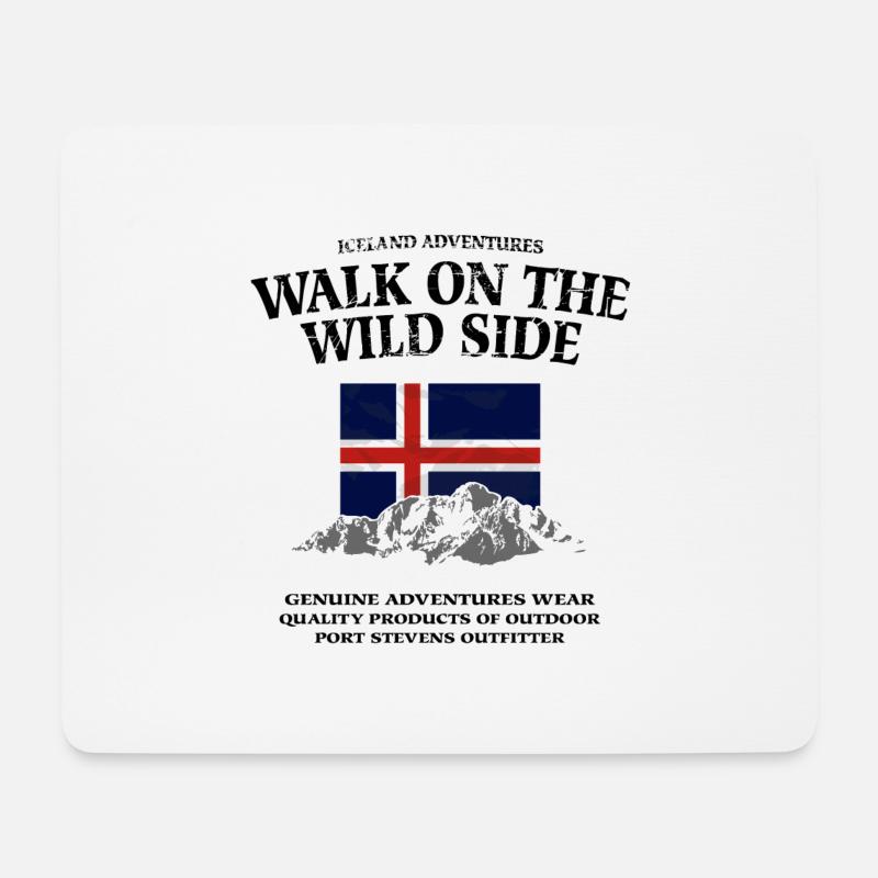 Iceland - Mousepad (Querformat) - Weiß