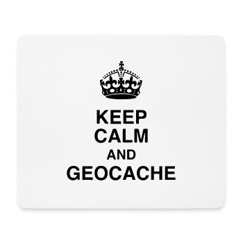 Geocaching / Geocacher / Boussole / Orientation - Tapis de souris (format paysage) - blanc - Devant