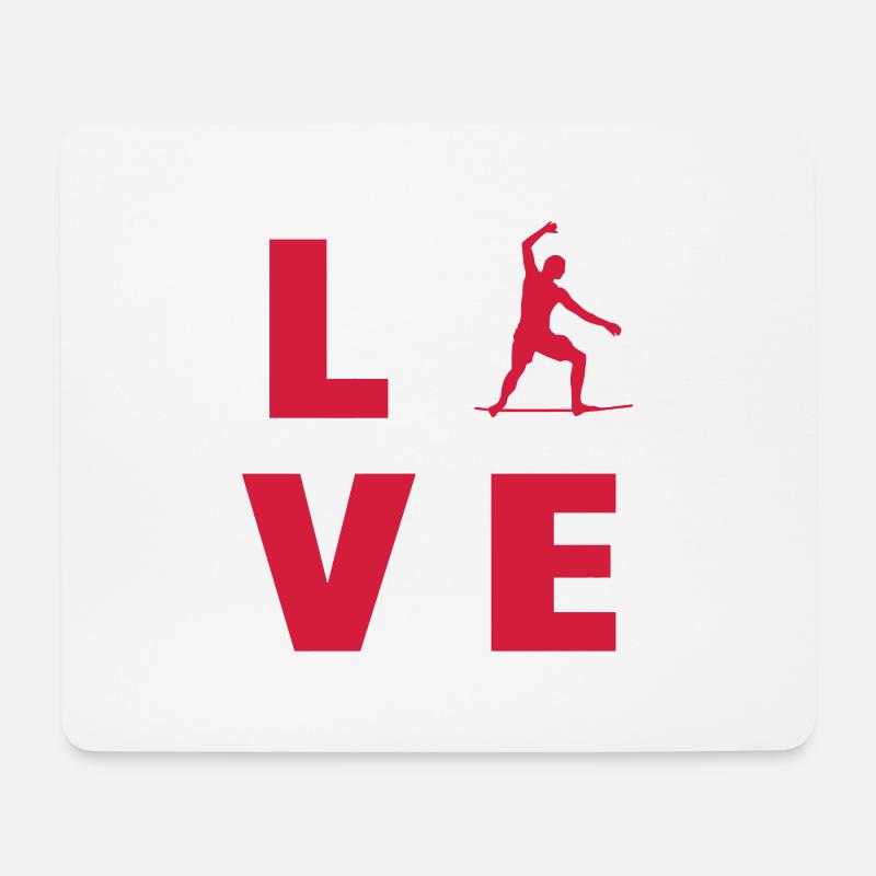 Slackline / Slackliner / Slacklinen / Sport - Mousepad (Querformat) - Weiß