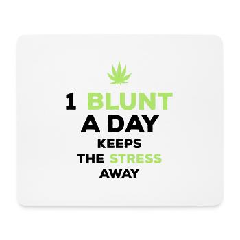 blunt day stress away - Mousepad (Querformat) - Weiß - Vorne