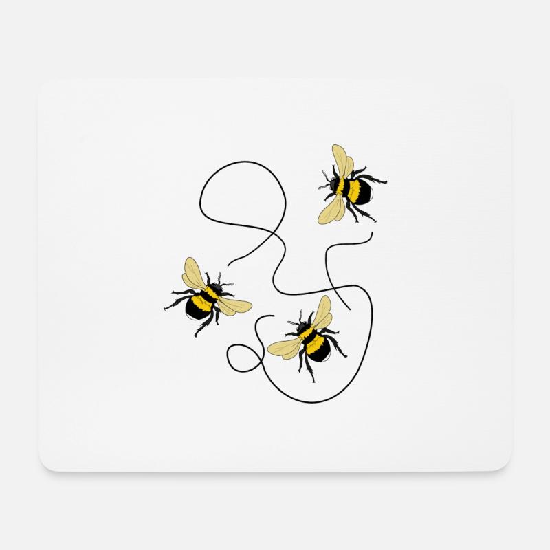 Bourdons - Tapis de souris (format paysage) - blanc