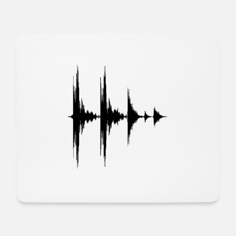 Peaks / Sound - Mousepad (Querformat) - Weiß