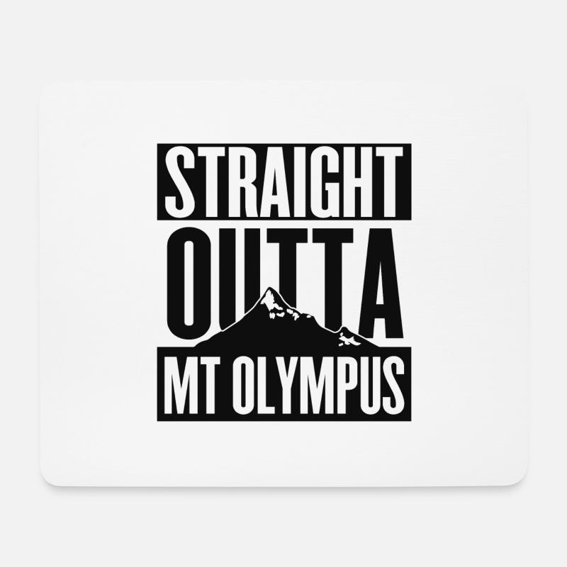 Straight Outta Mt Olympus - Mouse Pad (horizontal) - white