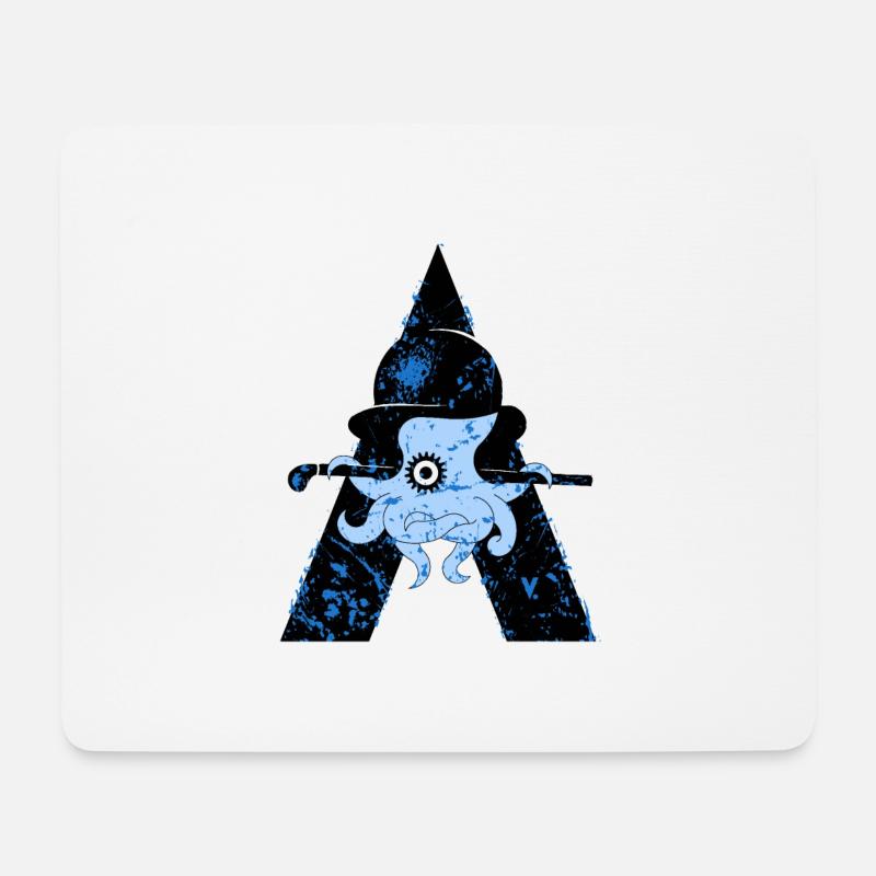 Ein Uhrwerk Octopus - Mousepad (Querformat) - Weiß