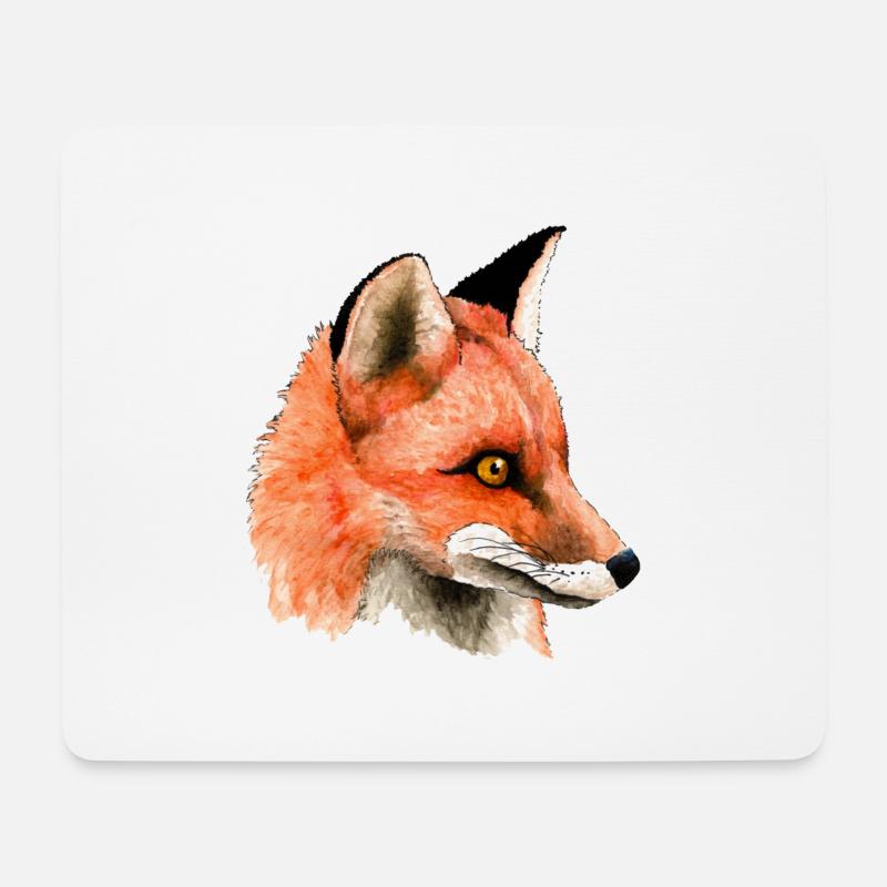 Fuchs - Mousepad (Querformat) - Weiß