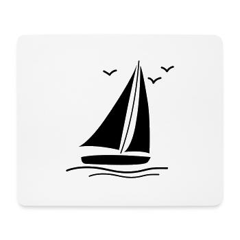 segelboot - Mousepad (Querformat) - Weiß - Vorne