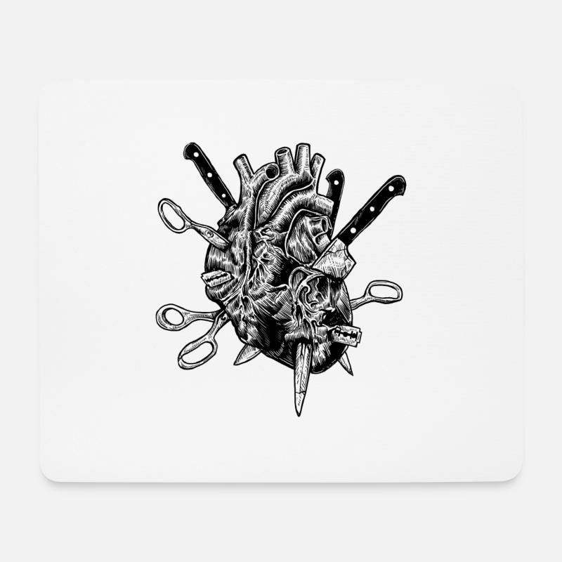 Broken Heart - Mousepad (Querformat) - Weiß
