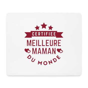 Certifiée Meileure Maman - Tapis de souris (format paysage) - blanc - Devant