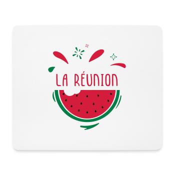 La Réunion - Tapis de souris (format paysage) - blanc - Devant