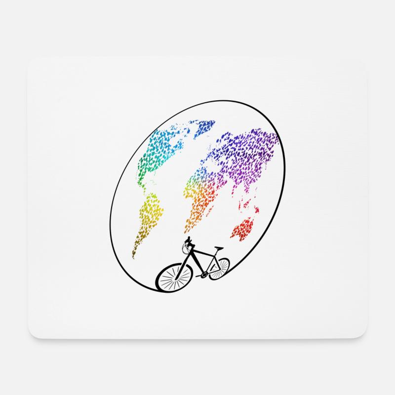 radtour, bike lover - Mousepad (Querformat) - Weiß