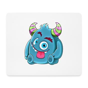 Petit mignon monstre drôle n°7 - Tapis de souris (format paysage) - blanc - Devant