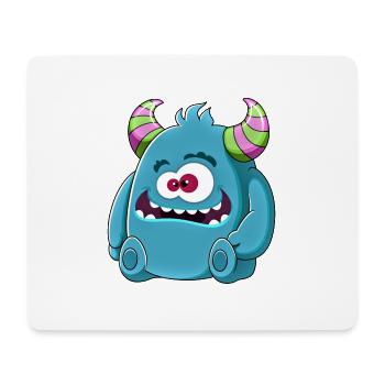 Petit mignon monstre drôle n°6 - Tapis de souris (format paysage) - blanc - Devant