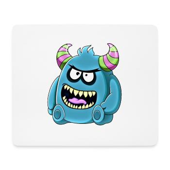 Petit mignon monstre drôle n°47 - Tapis de souris (format paysage) - blanc - Devant