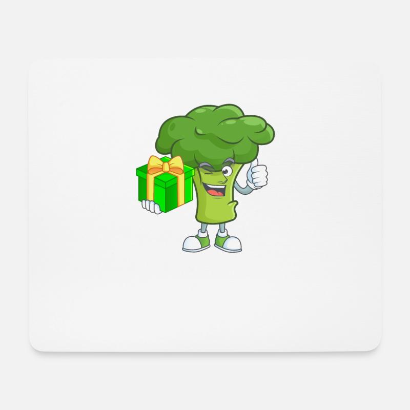 Brokkoli Vegetarisch Geschenk - Mousepad (Querformat) - Weiß