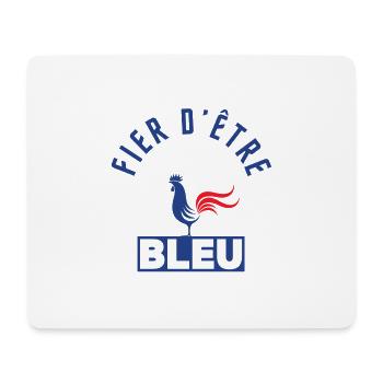 fier d'être Bleu (homme garçon) équipe de France - Tapis de souris (format paysage) - blanc - Devant