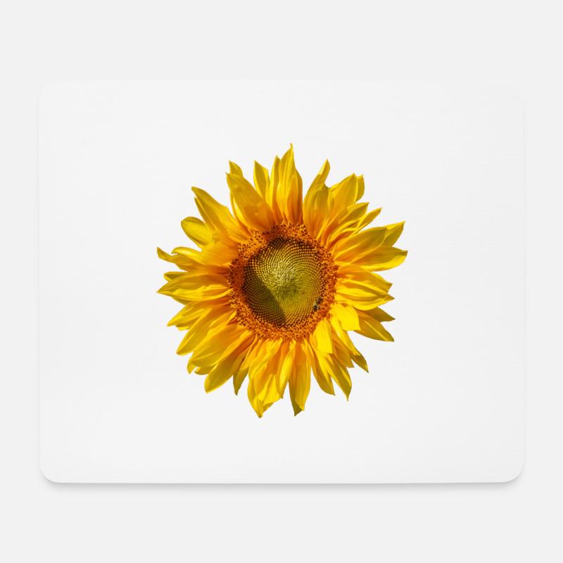 Sonnenblume - Mousepad (Querformat) - Weiß
