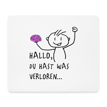 verlorenes Hirn - Mousepad (Querformat) - Weiß - Vorne