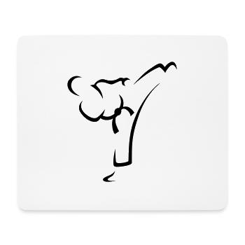 Kick arts martiaux Taekwondo Karaté - Tapis de souris (format paysage) - blanc - Devant