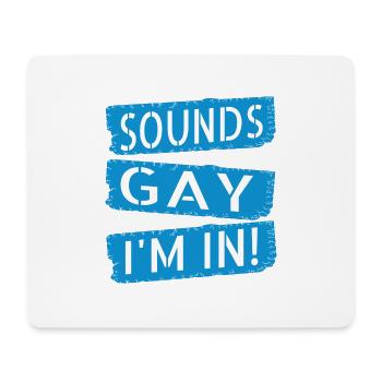 present bday funny rainbow gay gift idea joke - Mouse Pad (horizontal) - white - Front