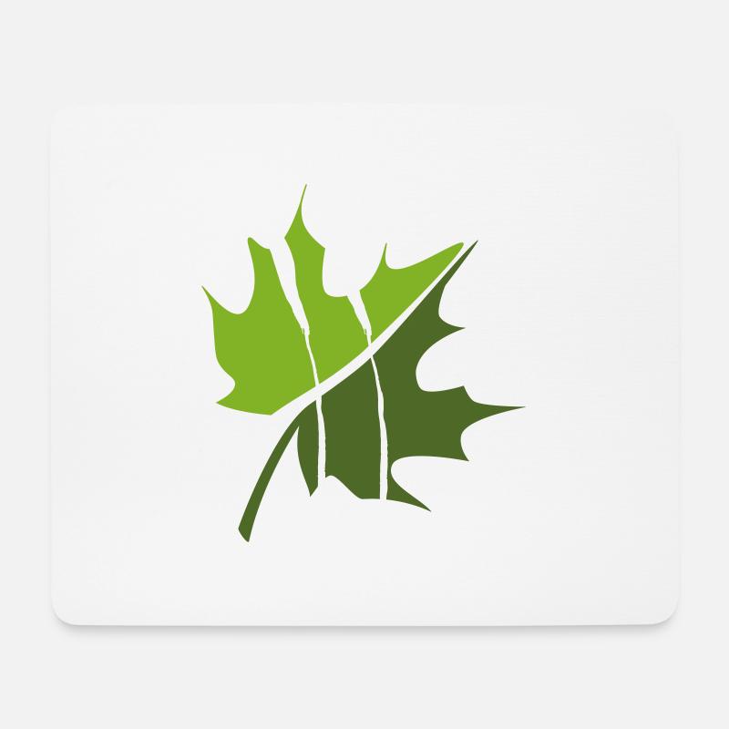 GOWILD Maple Leaf - Mousepad (Querformat) - Weiß