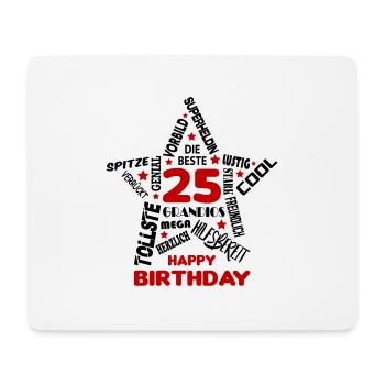 Geburtstag Frau 25 Happy Birthday Wife Women Best - Mousepad (Querformat) - Weiß - Vorne