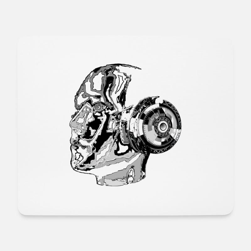 Künstliche Intelligenz K. I. , Roboter - Mousepad (Querformat) - Weiß