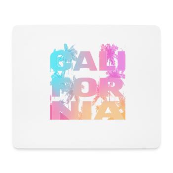 California Colorfull Palmen Shirt - Mousepad (Querformat) - Weiß - Vorne