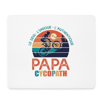 papa cycopath papa vélo humour cycliste bmx - Tapis de souris (format paysage) - blanc - Devant