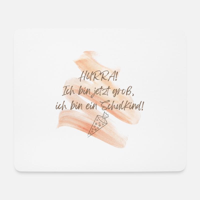 HURRA, ich bin jetzt ein Schulkind - Mousepad (Querformat) - Weiß