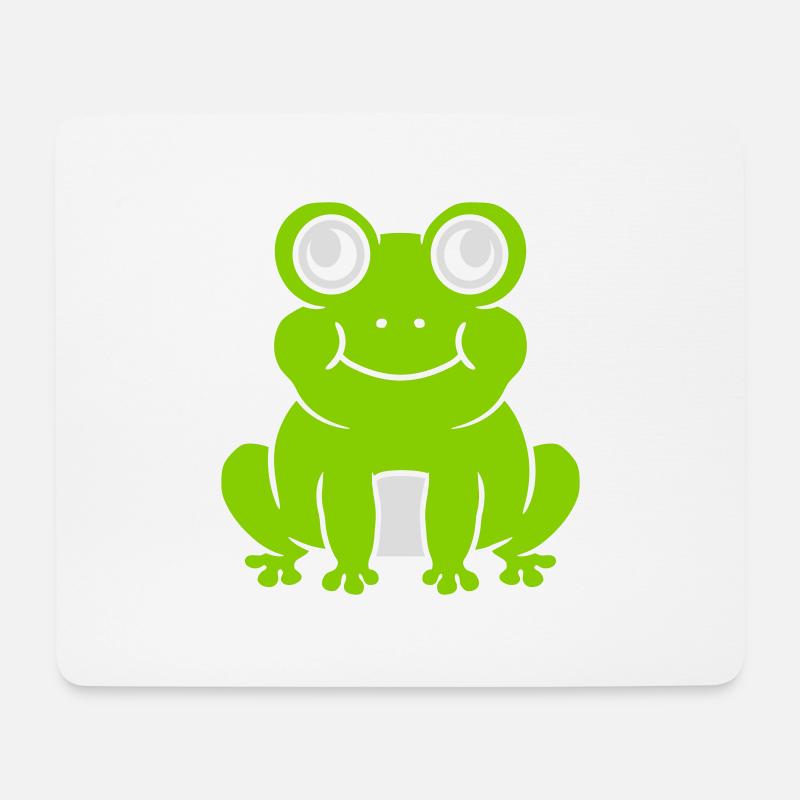 Comic süßer Frosch sitzend - Mousepad (Querformat) - Weiß