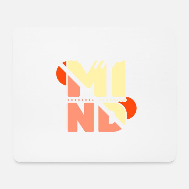 Glücklicher Geist, glückliches Leben - Mousepad (Querformat) - Weiß