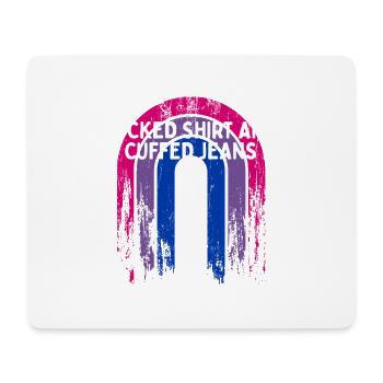 Tucked Shirt and Cuffed Jeans Bisexual LGBTQ Bi - Mouse Pad (horizontal) - white - Front