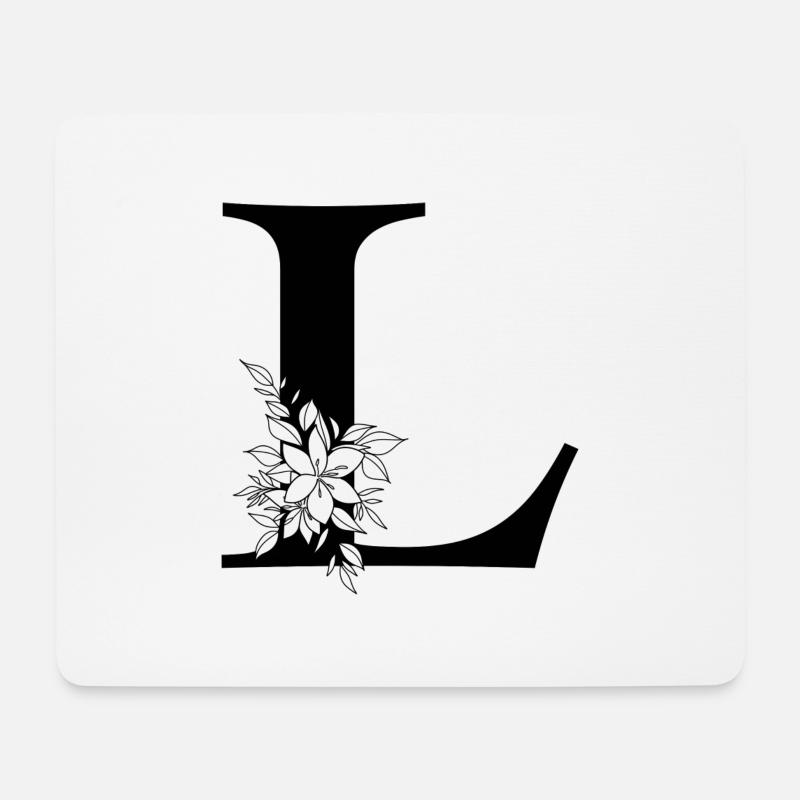 Letter L - Mouse Pad (horizontal) - white