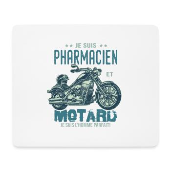 motard le meilleur pharmacien le meilleur - Tapis de souris (format paysage) - blanc - Devant
