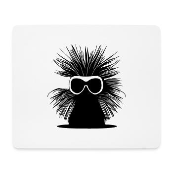 Porcupine Lunettes de soleil Mignons animaux Vecteur 17 - Tapis de souris (format paysage) - blanc - Devant