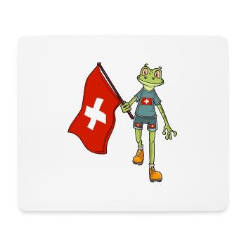 Grenouille suisse - Tapis de souris (format paysage) - blanc - Devant