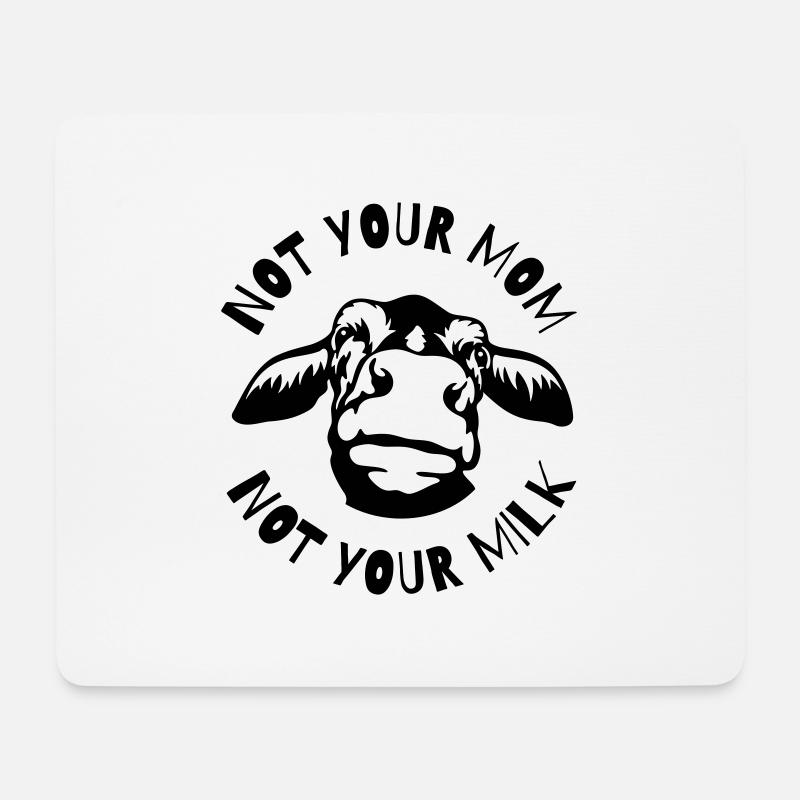 Not Your Mom Not Your Milk - Mousepad (Querformat) - Weiß