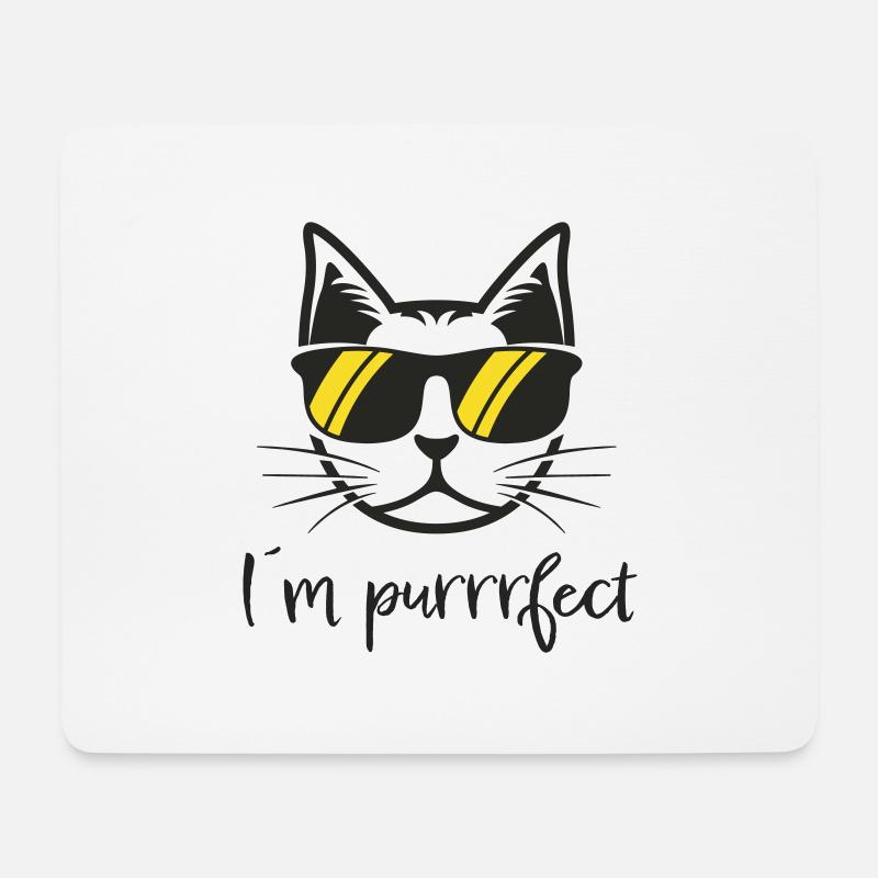 I´m a purrrfect Cat - Mousepad (Querformat) - Weiß