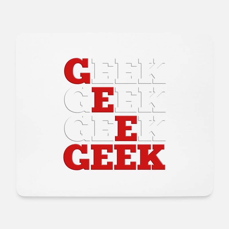 Geek - Mousepad (Querformat) - Weiß