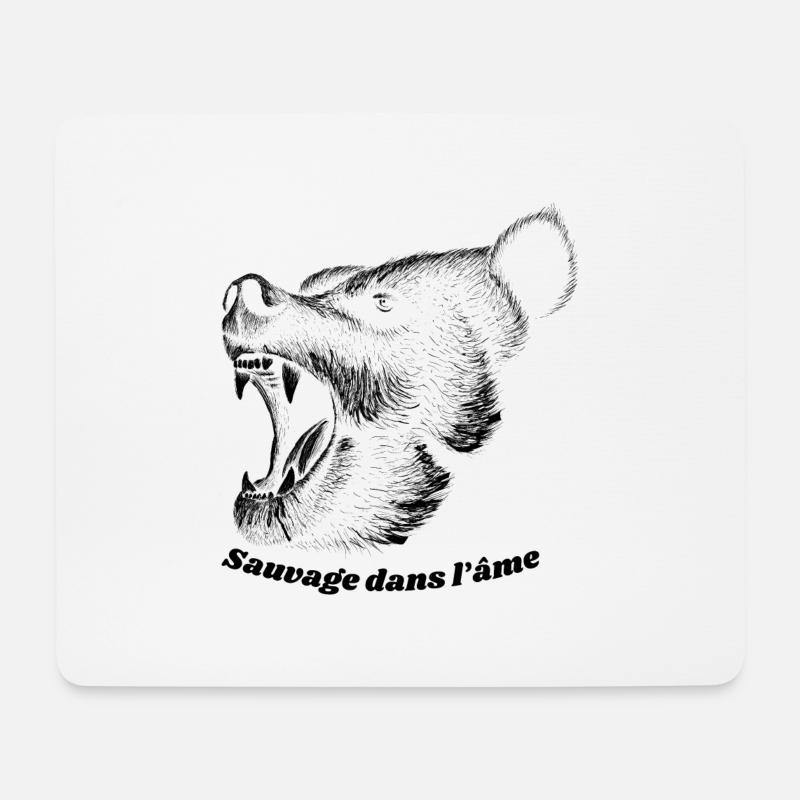 Wild im Herzen - Mousepad (Querformat) - Weiß