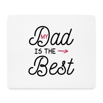 Papa est le meilleur / humour papa - Tapis de souris (format paysage) - blanc - Devant