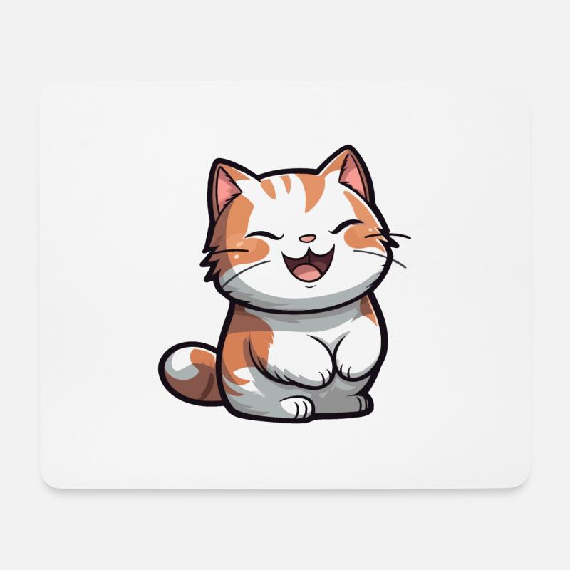 Katze - Mousepad (Querformat) - Weiß