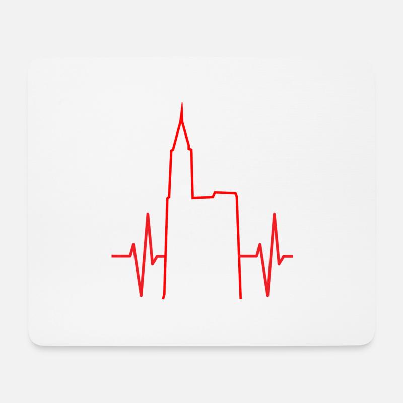 Cardio Strasbourg #tshirtalsace - Tapis de souris (format paysage) - blanc